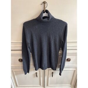 Ralph Lauren Black Label Gray 100% Cashmere Sweater Turtleneck‎ Medium Soft